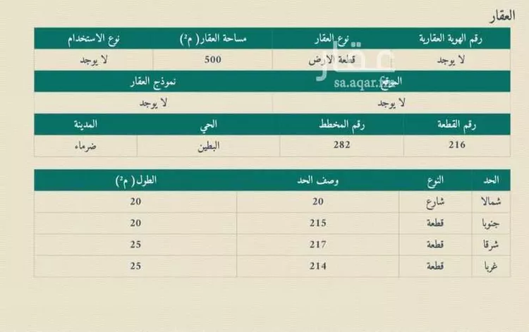 أرض للبيع في شارع البطين 9 ، ضرما ، ضرما صورة 2