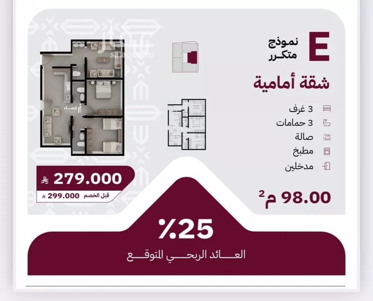 شقة للبيع في شارع عثمان ابن عوف, حي الريان, مدينة جدة, منطقة مكة المكرمة