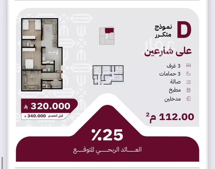 شقة للبيع في شارع عثمان ابن عوف, حي الريان, مدينة جدة, منطقة مكة المكرمة صورة 2