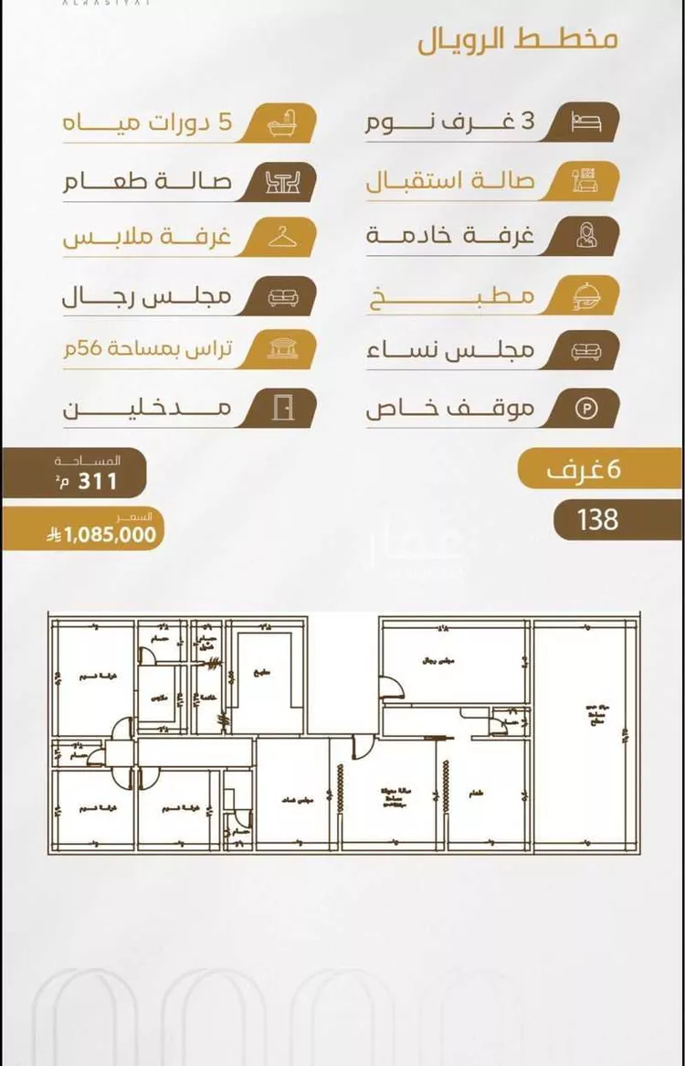 شقة للبيع في شارع سهل بن حنيف, حي الورود, مدينة جدة, منطقة مكة المكرمة صورة 5