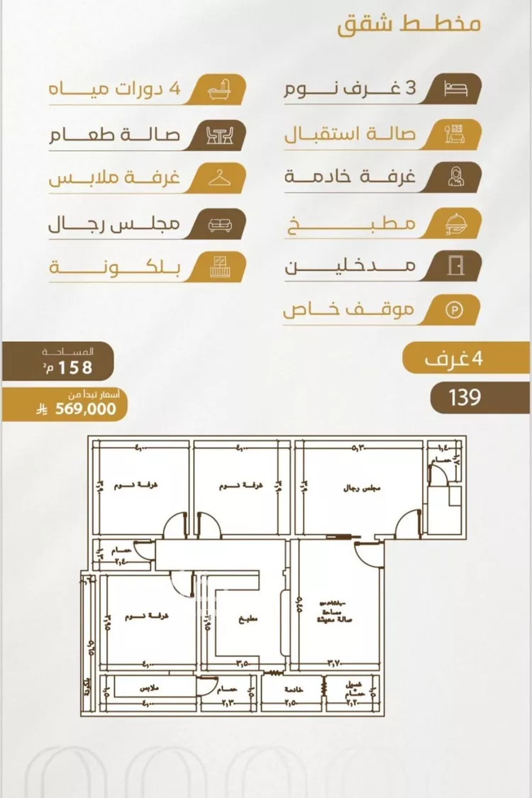 شقة للبيع في شارع عبدالله سليمان الفرعي, حي الورود, مدينة جدة, منطقة مكة المكرمة