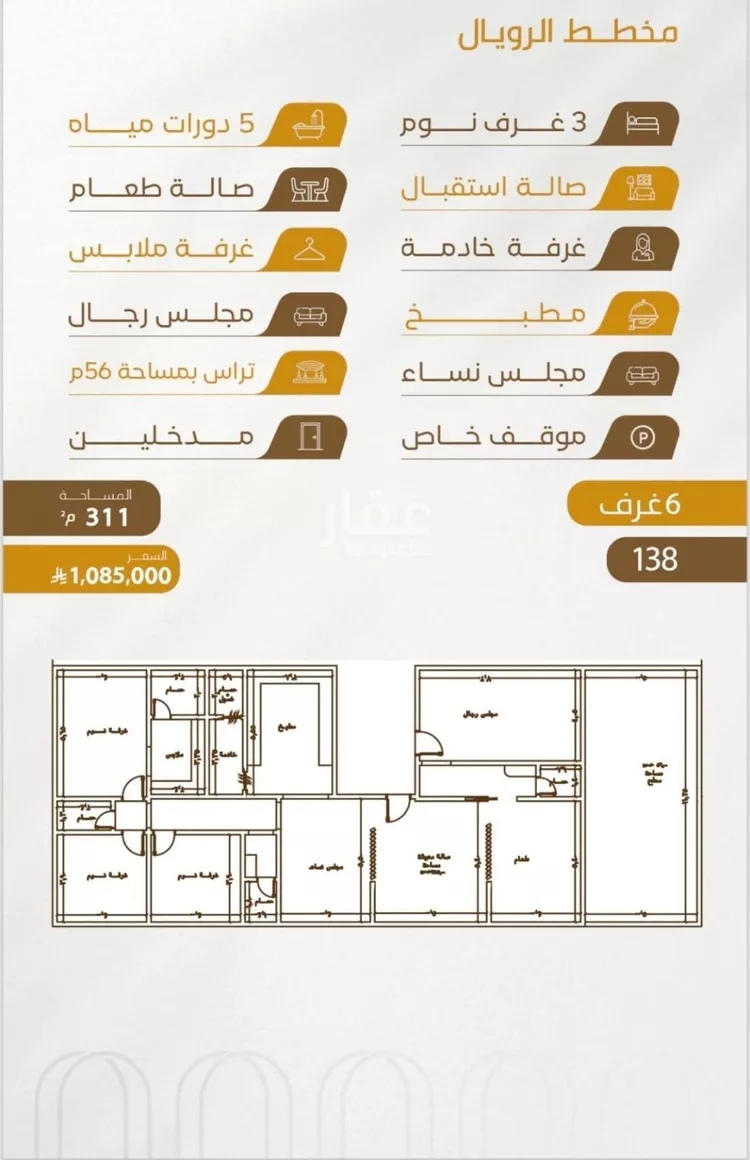 شقة للبيع في شارع سهل بن حنيف, حي الورود, مدينة جدة, منطقة مكة المكرمة صورة 5