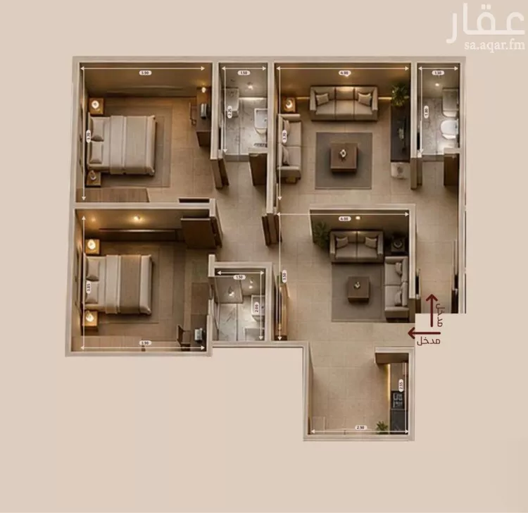 شقة للبيع في شارع ابي بكر الواسطي, حي الريان, مدينة جدة, منطقة مكة المكرمة