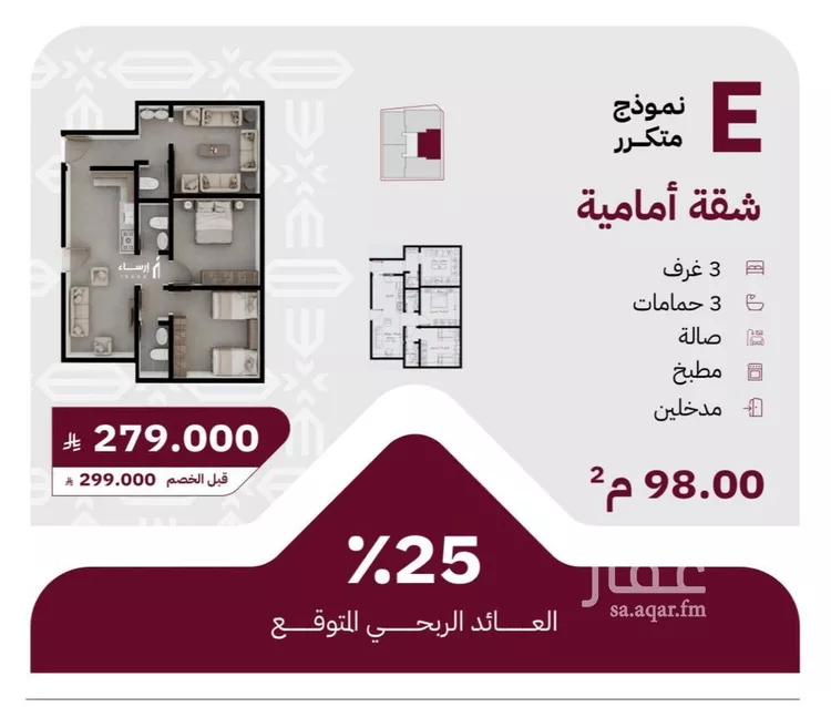 شقة للبيع في شارع عثمان ابن عوف, حي الريان, مدينة جدة, منطقة مكة المكرمة صورة 3