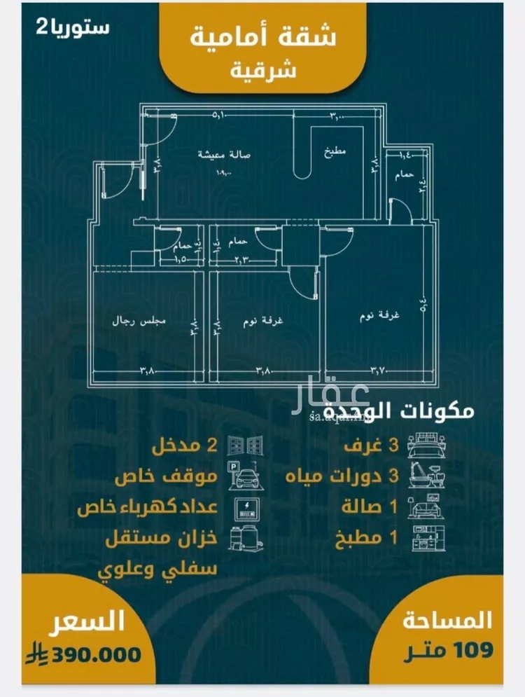 شقة للبيع في شارع 6443, حي الصواري, مدينة جدة, منطقة مكة المكرمة 7