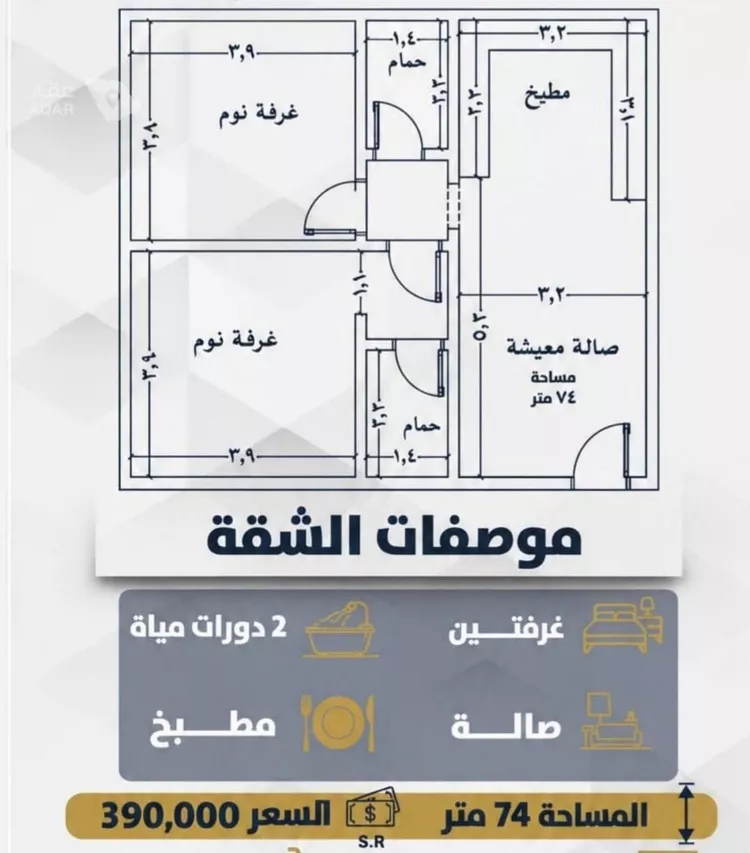 شقة للبيع في شارع عبداللطيف الزبيدي, حي الصفاء, مدينة جدة, منطقة مكة المكرمة 2