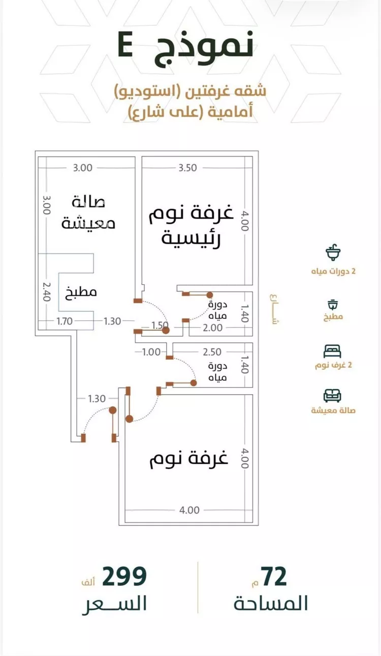 شقة للبيع في شارع عبدالمطلب بن ربيعة, حي الربوة, مدينة جدة, منطقة مكة المكرمة