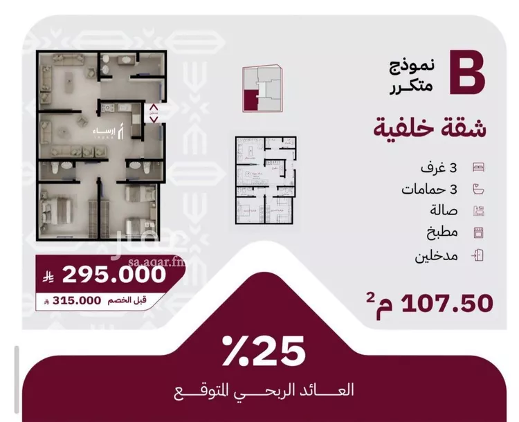 شقة للبيع في شارع عثمان ابن عوف, حي الريان, مدينة جدة, منطقة مكة المكرمة
