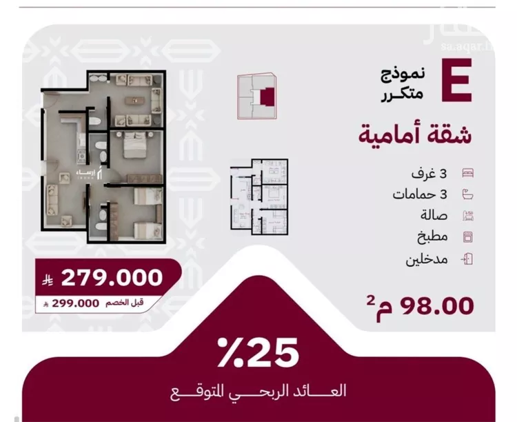 شقة للبيع في شارع عثمان ابن عوف, حي الريان, مدينة جدة, منطقة مكة المكرمة صورة 4