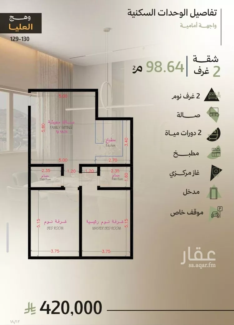 شقة للبيع في حي أبحر الجنوبية, مدينة جدة, منطقة مكة المكرمة