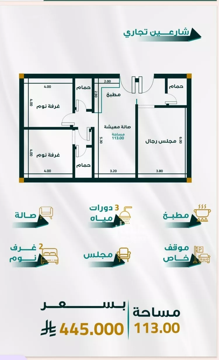 شقة للبيع في شارع ابو ذر الغفاري, حي الفيحاء, مدينة جدة, منطقة مكة المكرمة صورة 4