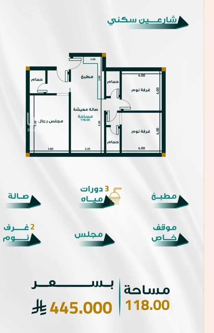 شقة للبيع في شارع ابو ذر الغفاري, حي الفيحاء, مدينة جدة, منطقة مكة المكرمة صورة 2