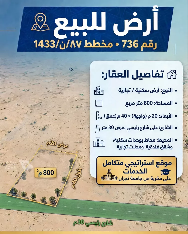 Land for Sale in Najran Al Sahban Subdivision 5