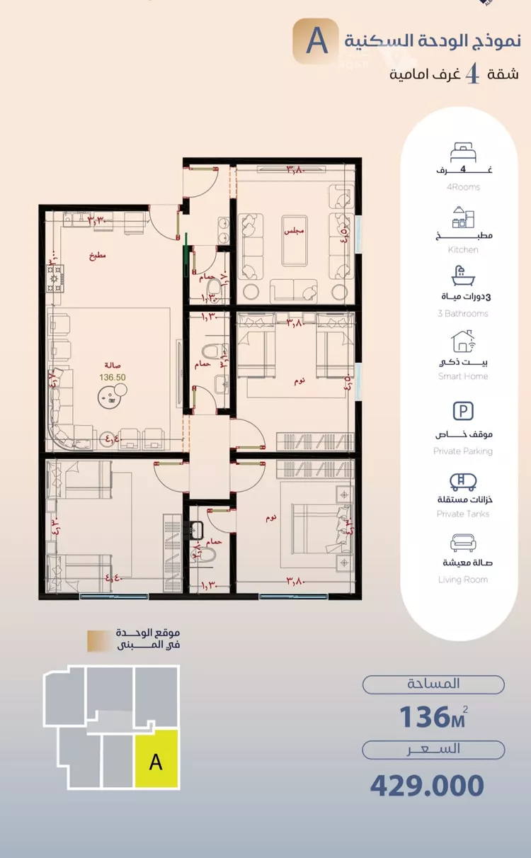 شقة للبيع في حي الياقوت, مدينة جدة, منطقة مكة المكرمة