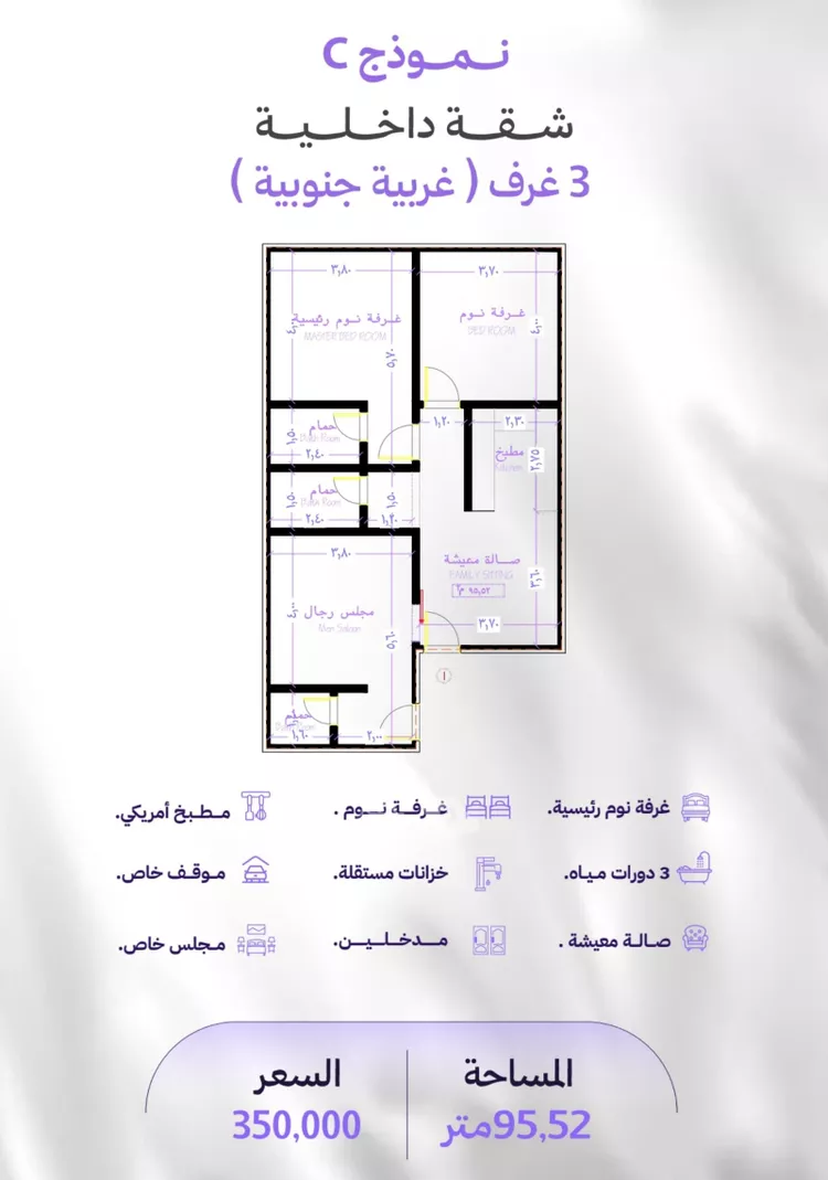 شقة للبيع في شارع أم راكة, حي المروة, مدينة جدة, منطقة مكة المكرمة صورة 3