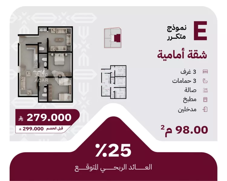 شقة للبيع في شارع عثمان ابن عوف, حي الريان, مدينة جدة, منطقة مكة المكرمة 2
