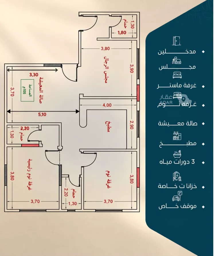 شقة للبيع في شارع حصين بن المعلي, حي النعيم, مدينة جدة, منطقة مكة المكرمة صورة 2