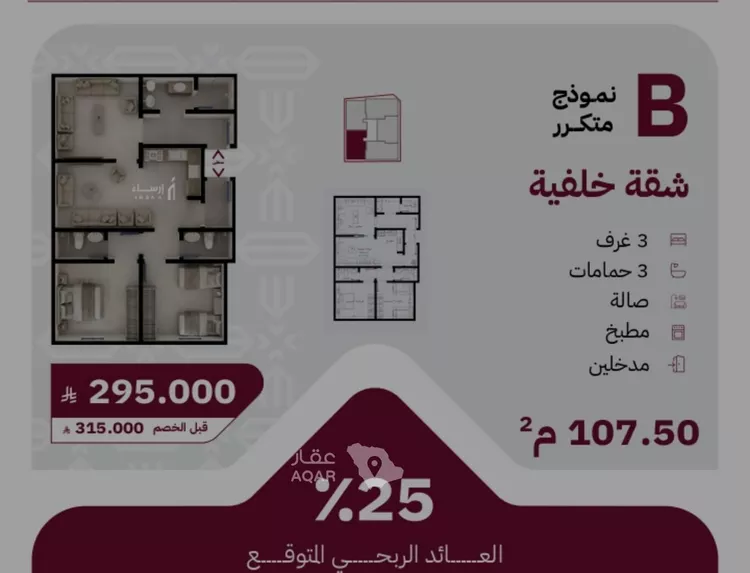 شقة للبيع في شارع عثمان ابن عوف, حي الريان, مدينة جدة, منطقة مكة المكرمة صورة 2