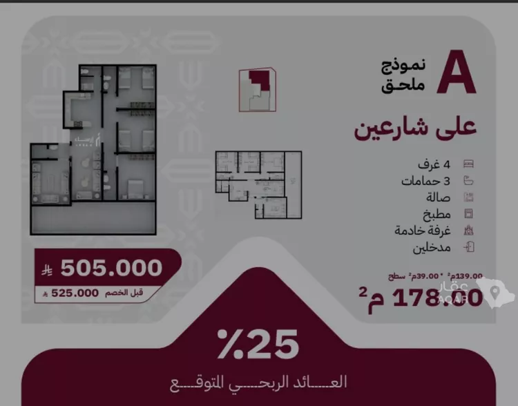 شقة للبيع في شارع عثمان ابن عوف, حي الريان, مدينة جدة, منطقة مكة المكرمة
