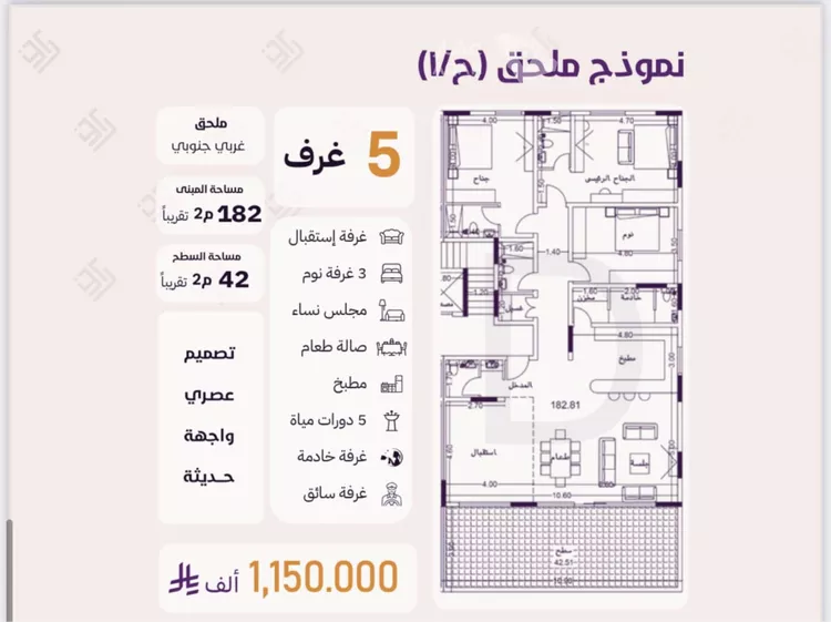 شقة للبيع في شارع امين مدني, حي الروضة, مدينة جدة, منطقة مكة المكرمة