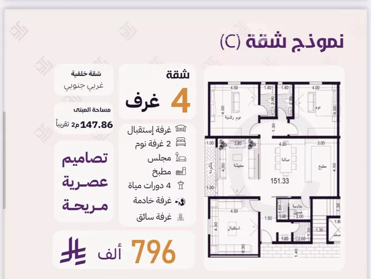 شقة للبيع في شارع سعد بن ذؤيب, حي الزهراء, مدينة جدة, منطقة مكة المكرمة