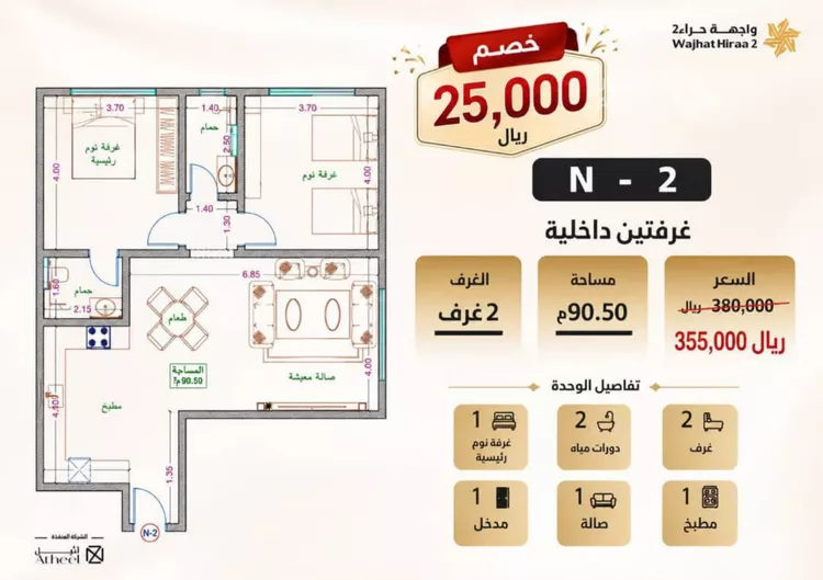 شقة للبيع في شارع ابو عتبه الخولاني, حي النعيم, مدينة جدة, منطقة مكة المكرمة صورة 3