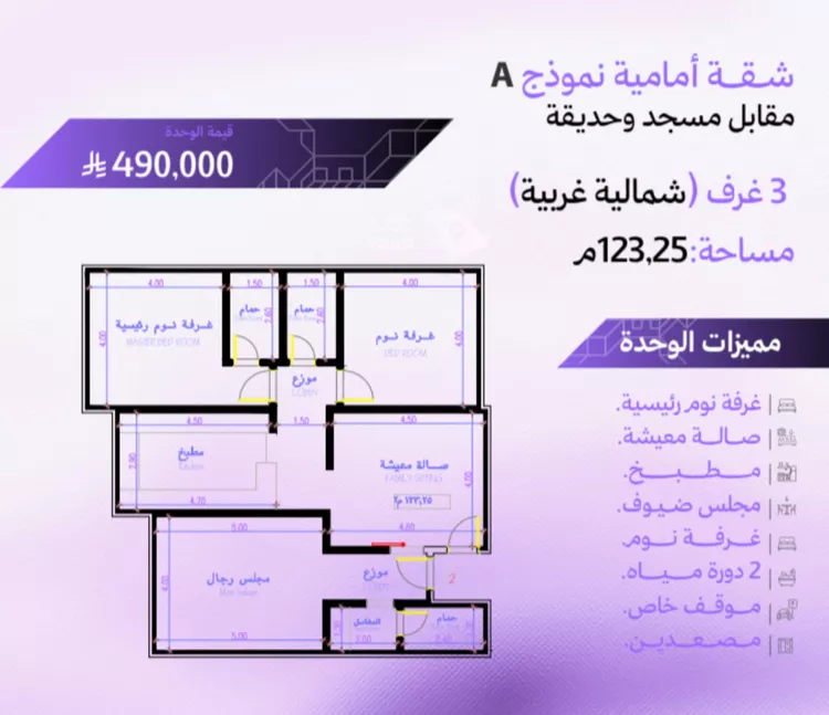 شقة للبيع في شارع سليمان البغدادي, حي أبحر الجنوبية, مدينة جدة, منطقة مكة المكرمة 7